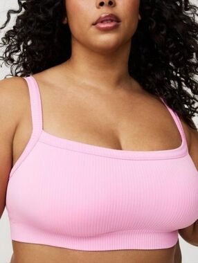 Torrid Pink Ribbed Bralette Size 2XL